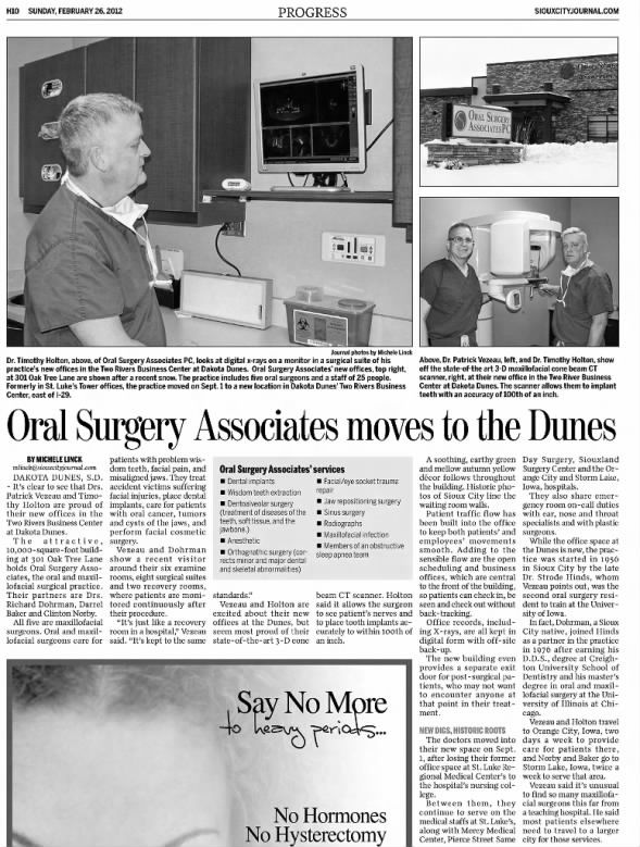 Oral Surgery Associates moves to the Dunes